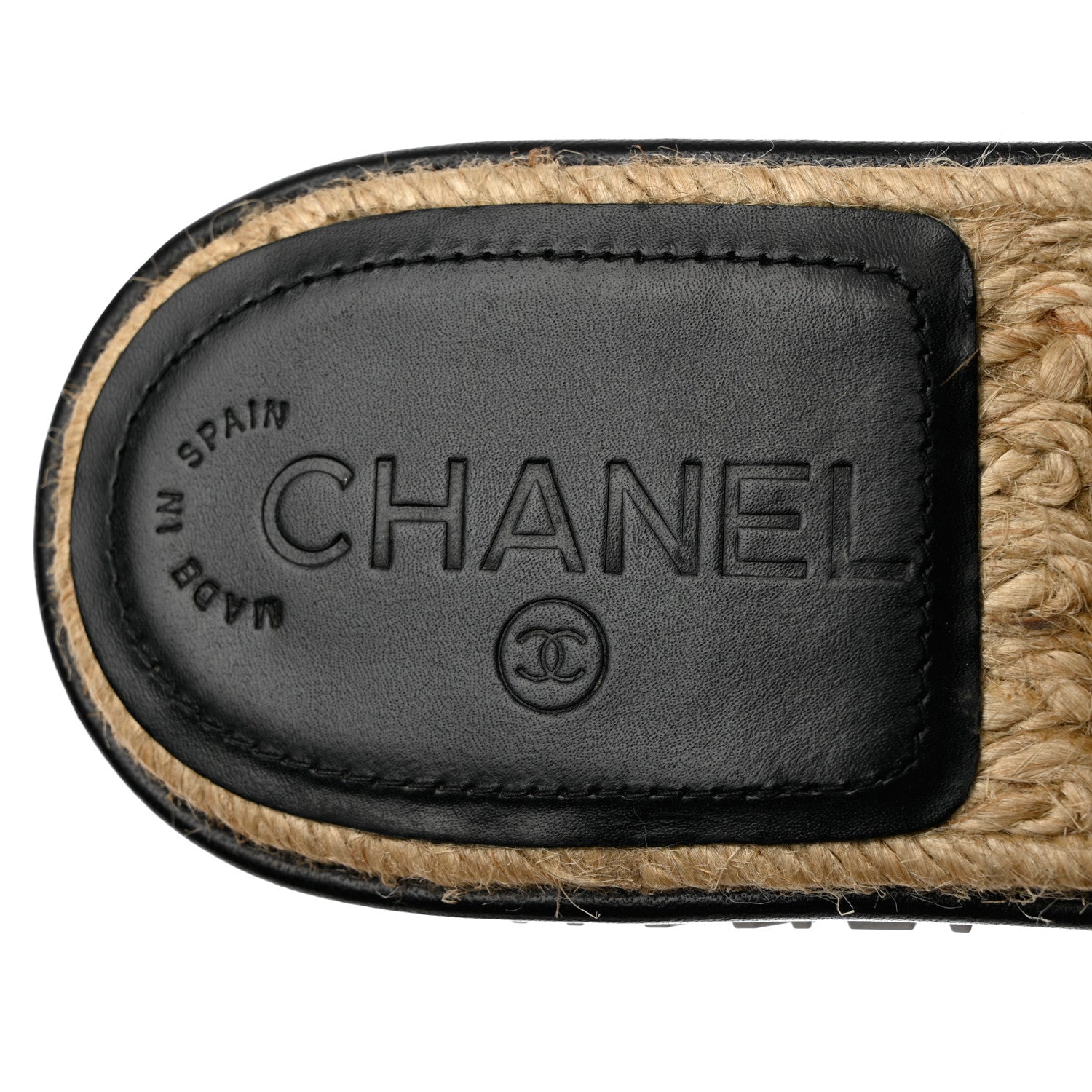 Chanel Lambskin Quilted CC Mules Sandals 36 Black White 7 of 13