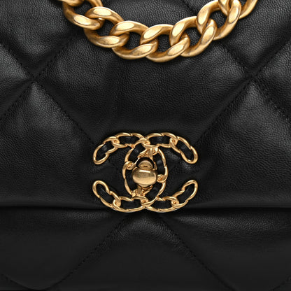 Chanel Goatskin Quilted Medium Chanel 19 Flap Black 8 of 11