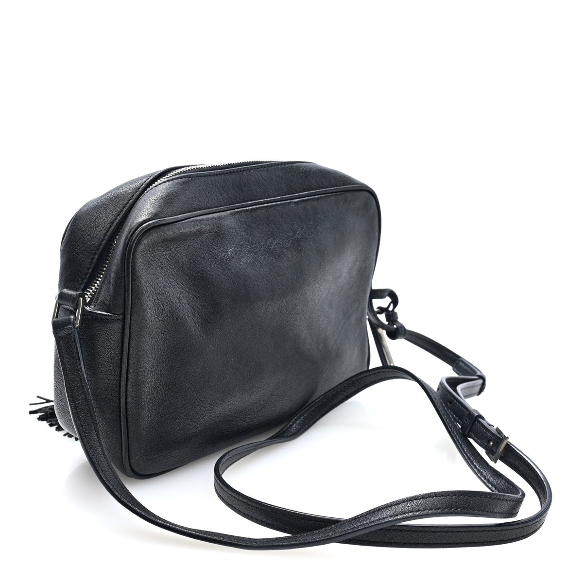 Lambskin Monogram Small Lou Camera Bag Black