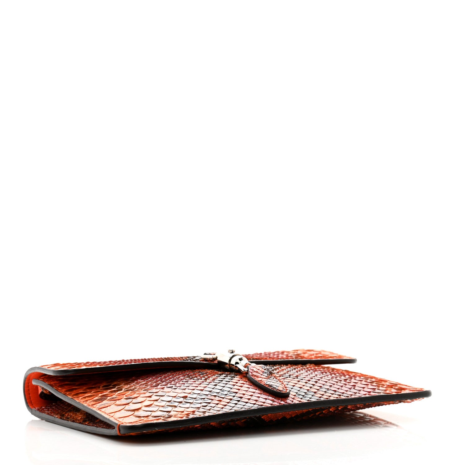 Gucci Grand Prix Snakeskin Jackie Convertible Shoulder Bag Orange 4 of 15