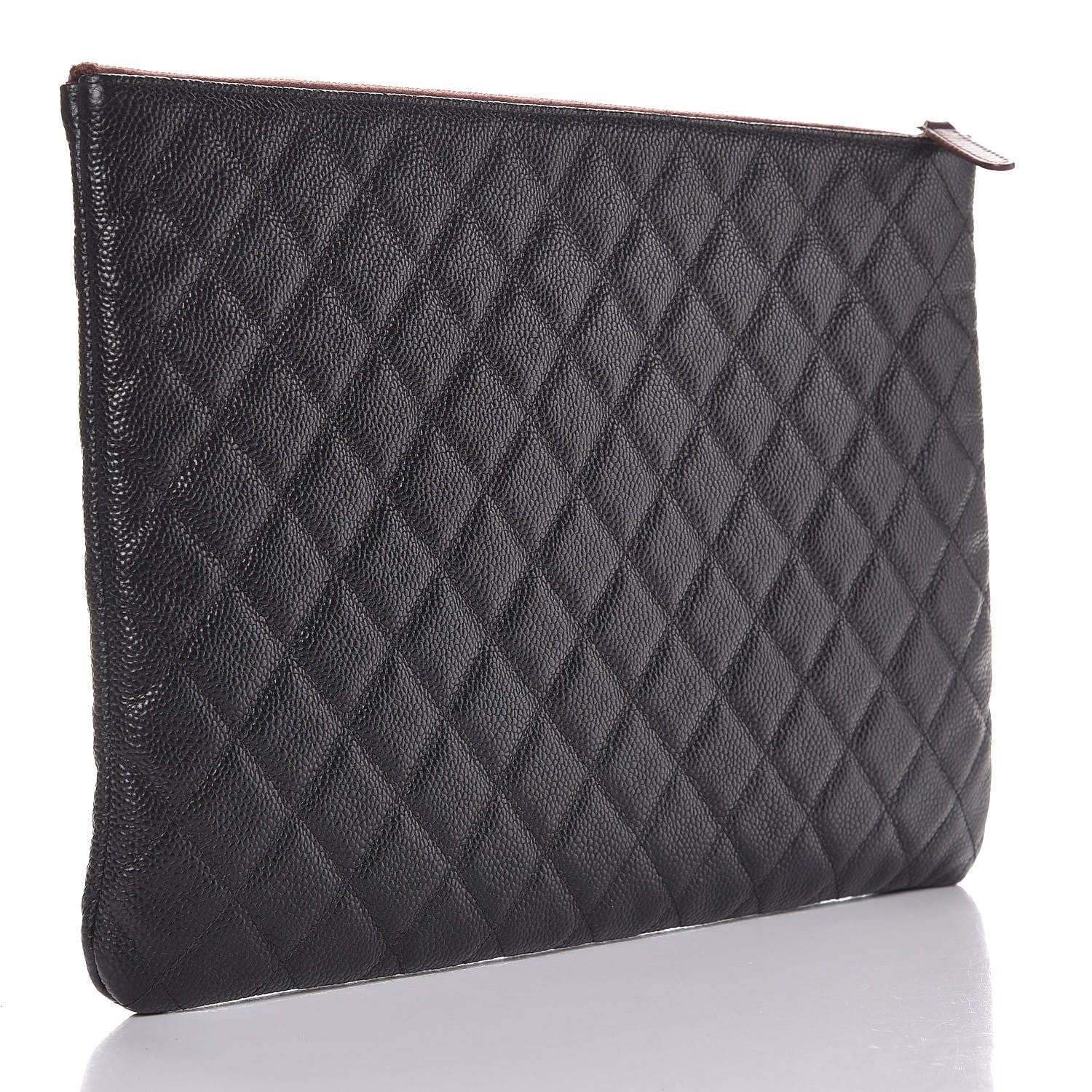 Chanel Caviar Quilted Large Cosmetic Case Black 3 of 8