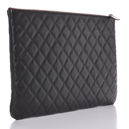 Chanel Caviar Quilted Large Cosmetic Case Black 3 of 8