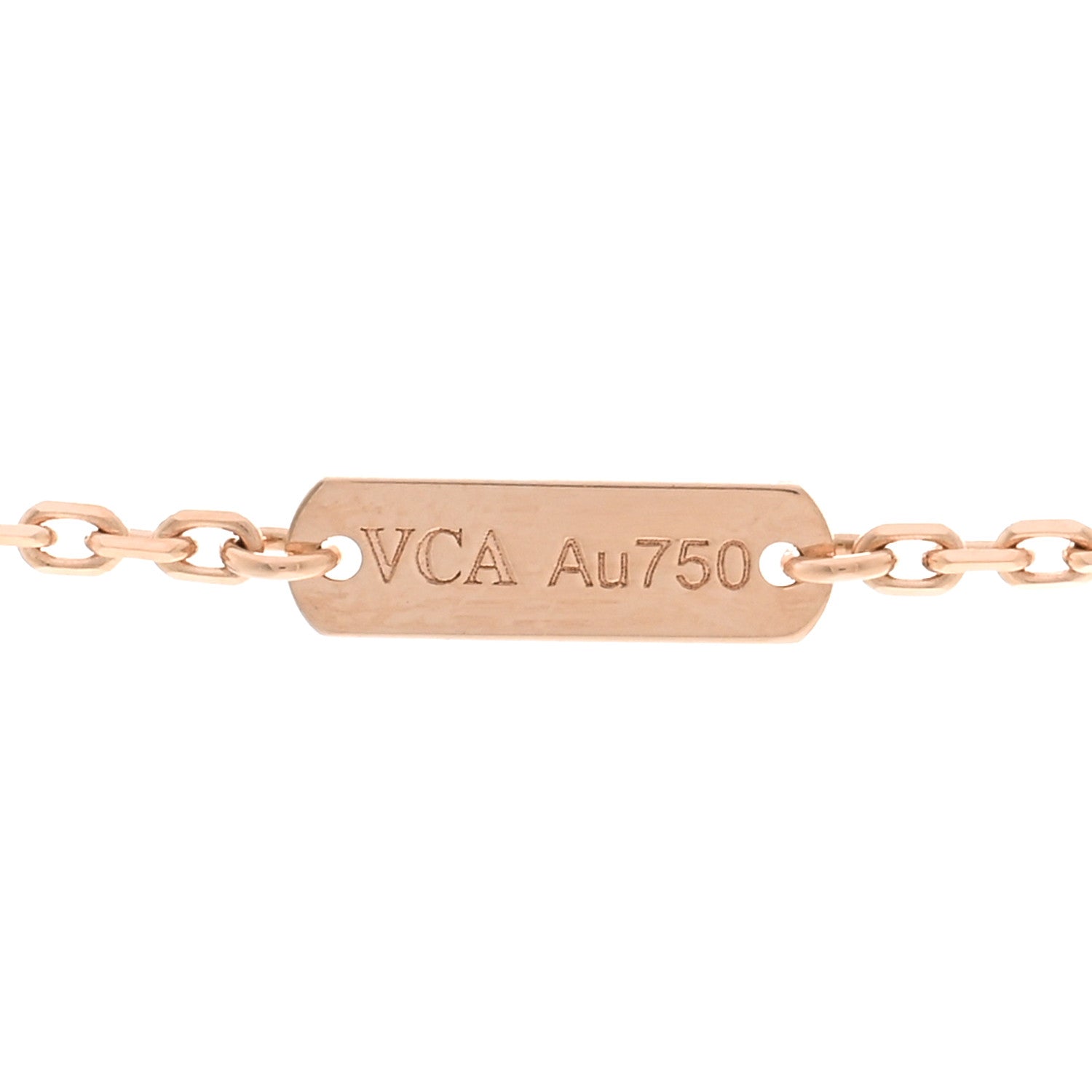 Van Cleef & Arpels 18K Rose Gold Gray Mother of Pearl Vintage Alhambra Pendant Necklace 4 of 6