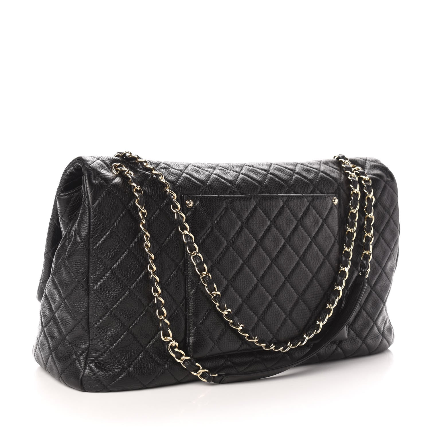 Chanel Calfskin Quilted XXL Travel Flap Bag Black 3 of 10
