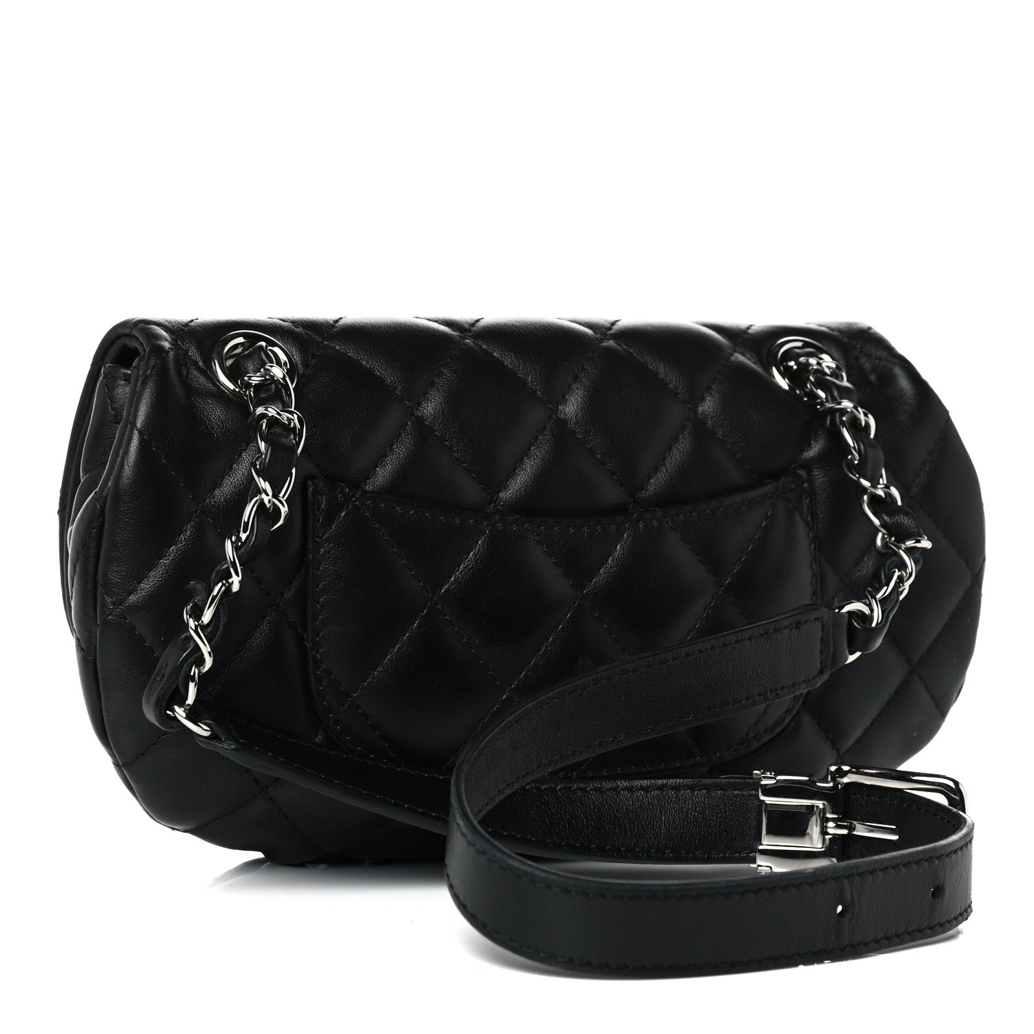 Chanel Calfskin Quilted CC Uniform Flap Belt Bag Black 3 of 15