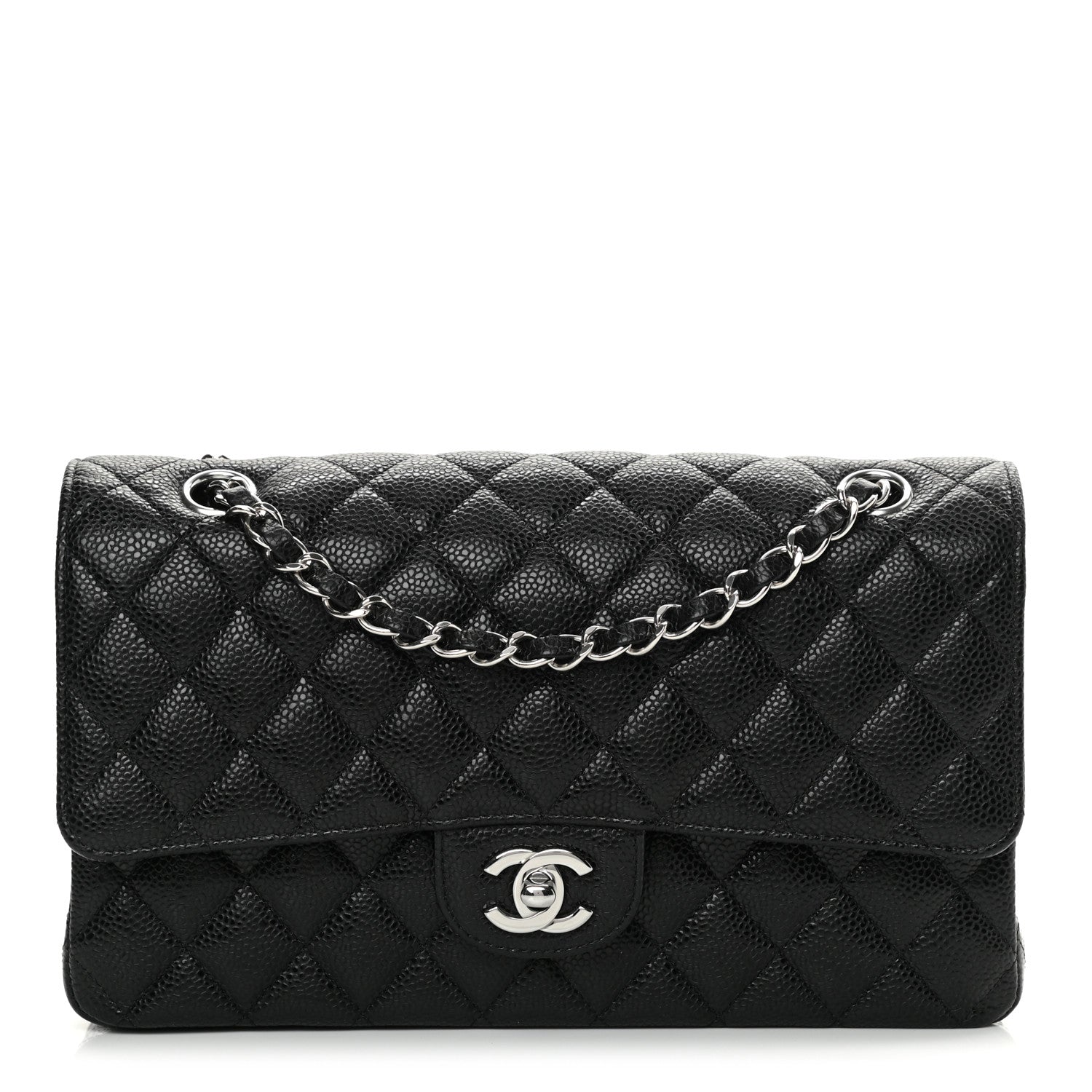 Chanel Caviar Quilted Medium Double Flap Black 1 of 15