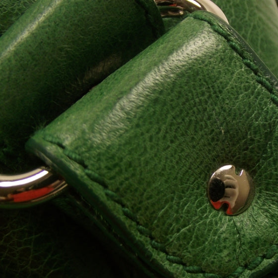 Agneau Giant 21 Silver Hardware CIty Pommier Green