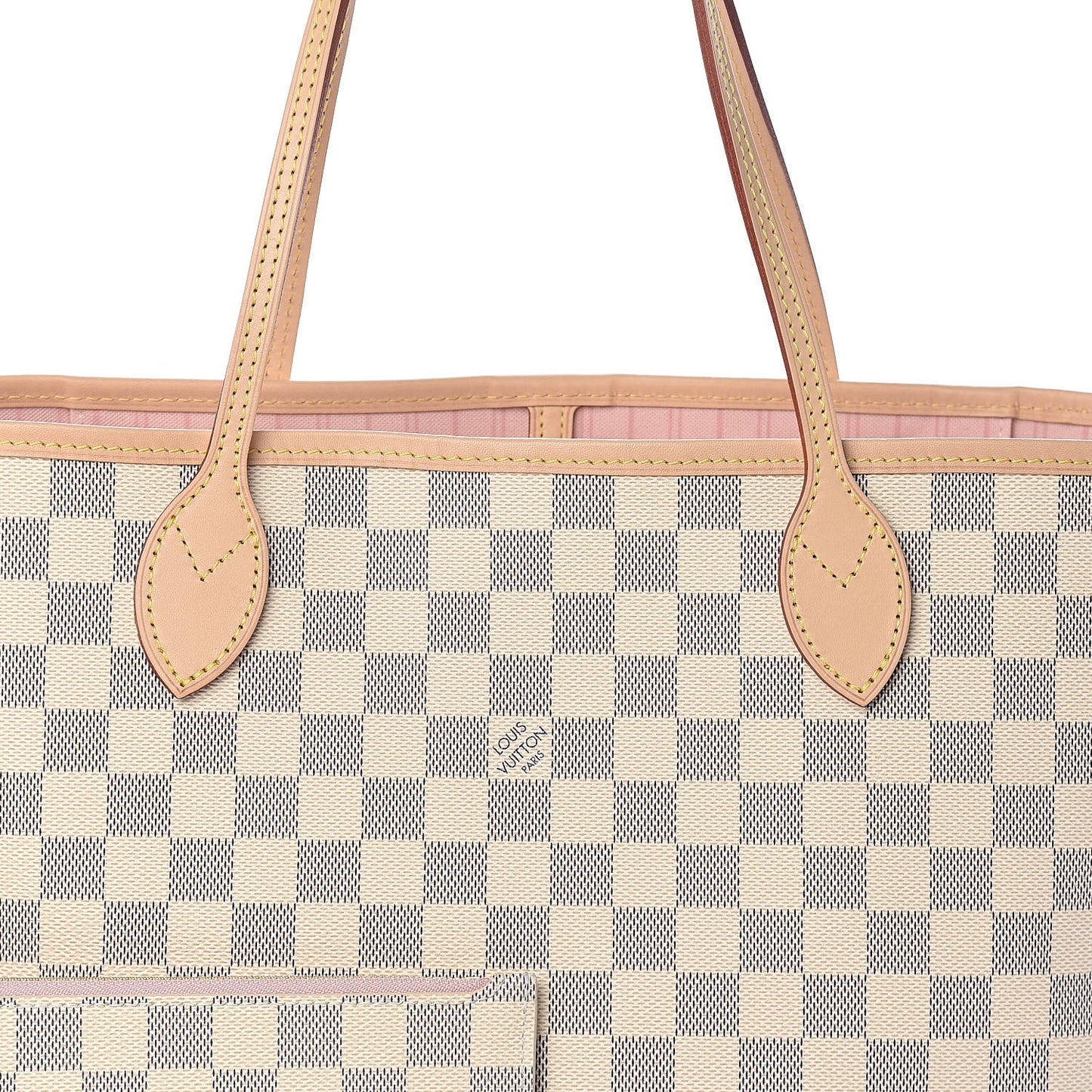 Damier Azur Neo Neverfull MM Rose Ballerine
