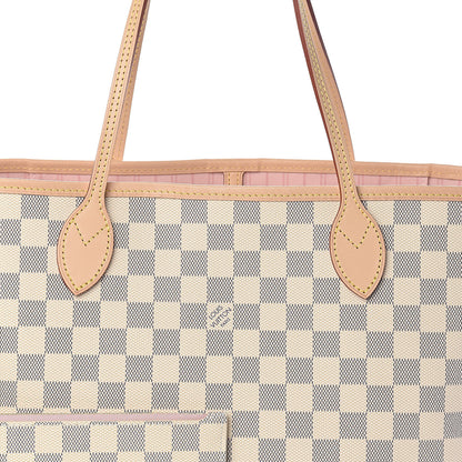 Louis Vuitton Damier Azur Neo Neverfull MM Rose Ballerine 8 of 10