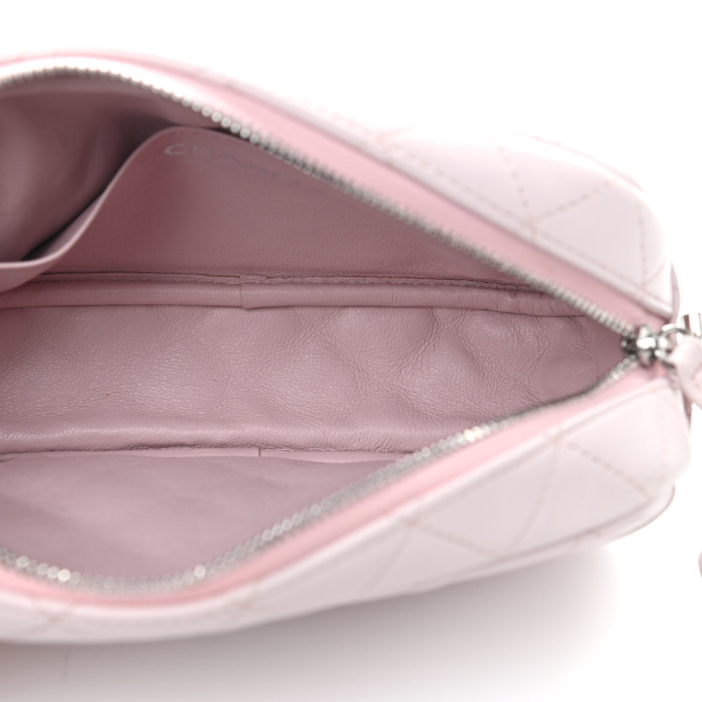 Lambskin Quilted Small Timeless Camera Case Light Pink
