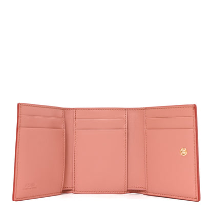 Fendi Vitello King Cruise FF Diamonds Mini Tri-Fold Envelope Wallet Sienna Macaron 5 of 8