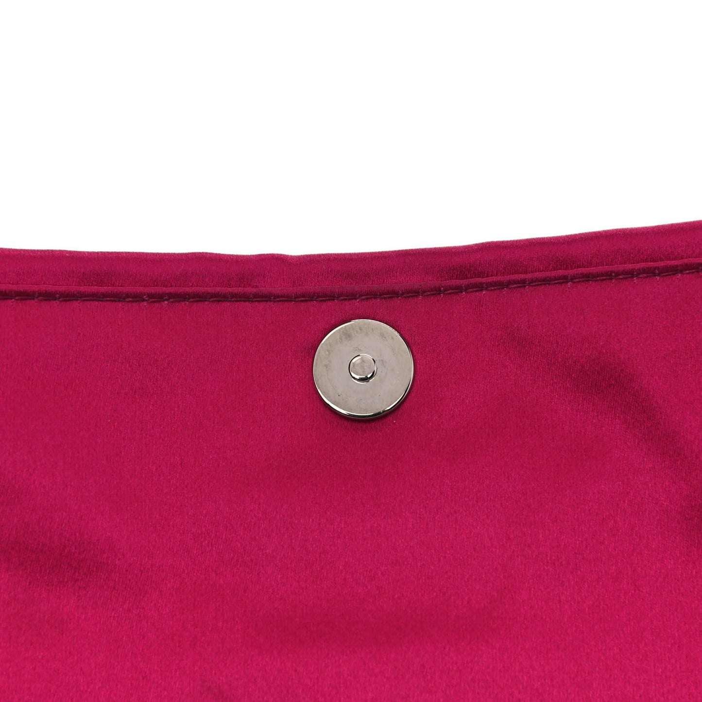 Satin Rasso Bow Pochette Clutch Fuxia