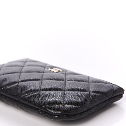 Chanel Caviar Quilted Small Cosmetic Case Black 7 of 9