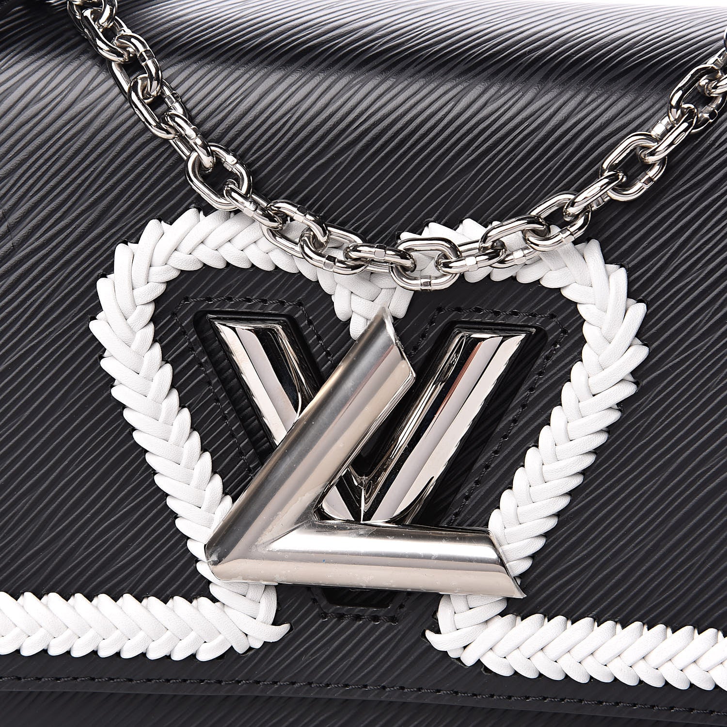 Louis Vuitton Epi Whipstitch Heart Twist Shoulder Bag MM Black 7 of 9