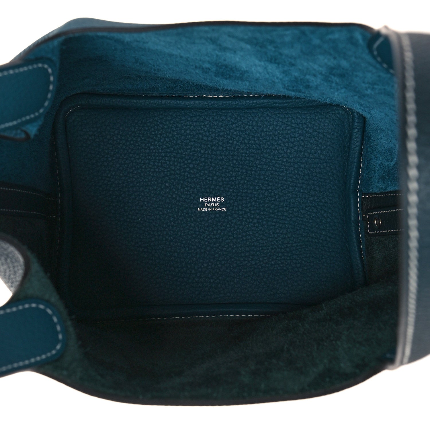 Hermes Taurillon Clemence Casaque Picotin Lock 18 PM Vert Bosphore Vert Cypress 5 of 10