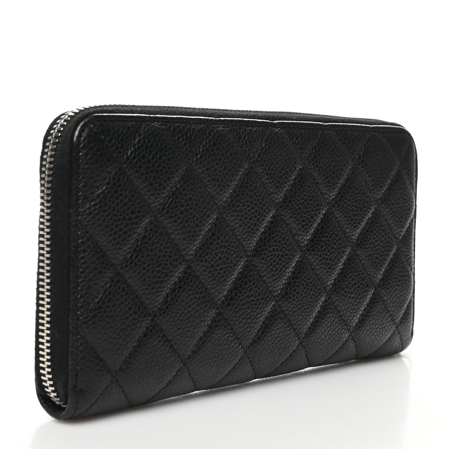 Chanel Caviar Quilted Large Gusset Zip Around Wallet Black 3 of 11