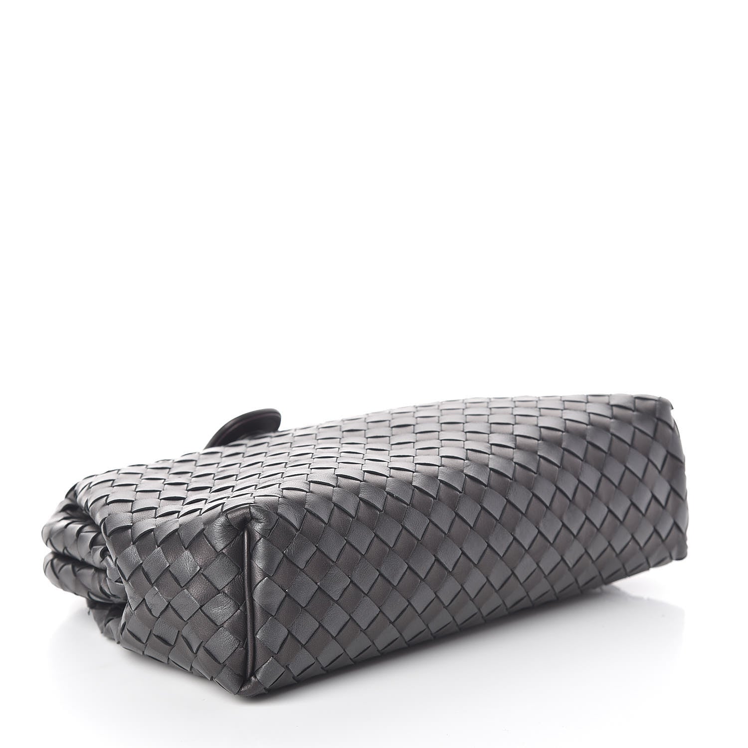Bottega Veneta Metallic Nappa Intrecciato The Lauren 1980 Clutch Quetsche Antique Silver 4 of 8