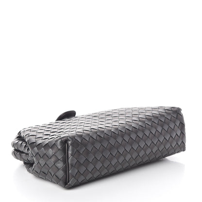 Bottega Veneta Metallic Nappa Intrecciato The Lauren 1980 Clutch Quetsche Antique Silver 4 of 8