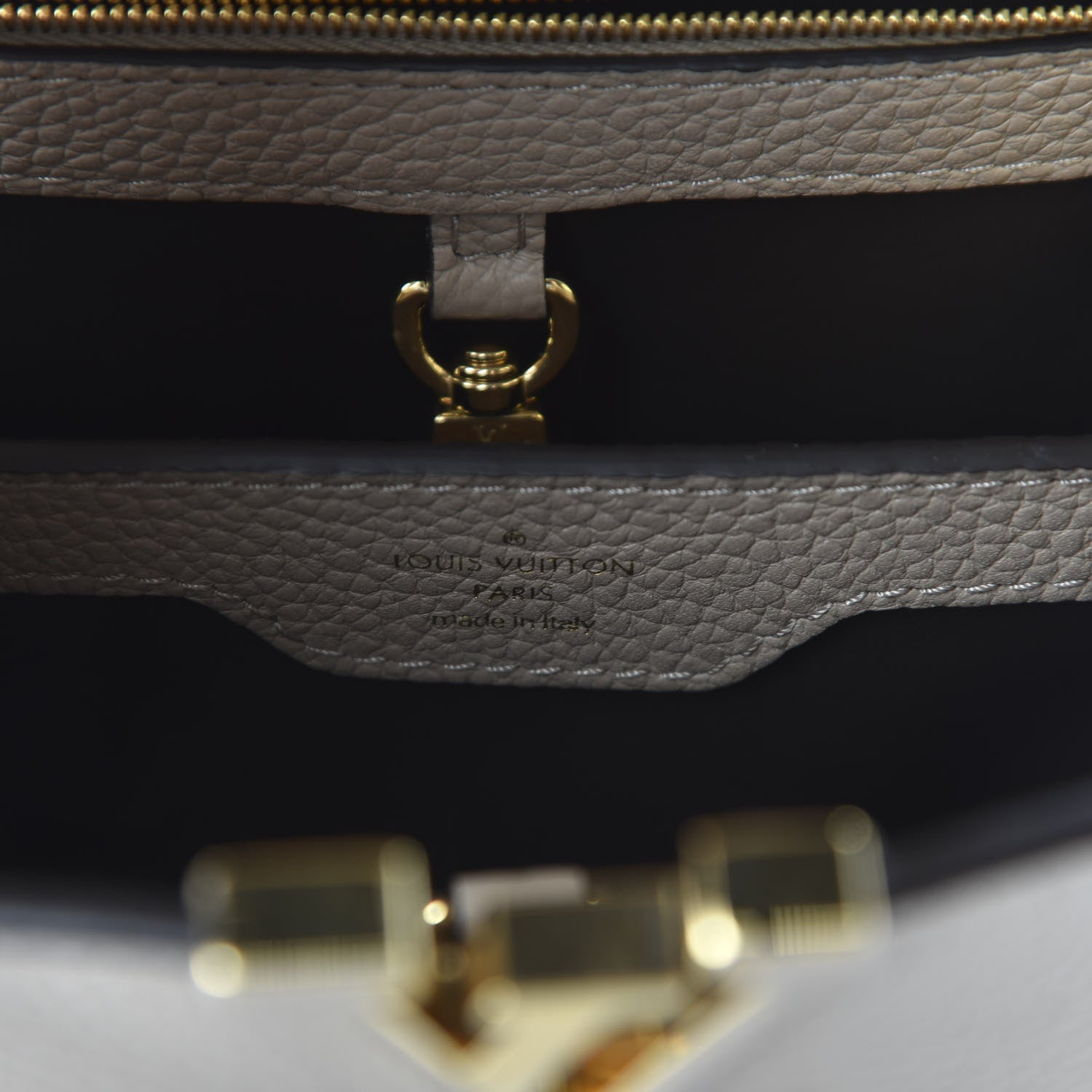 Louis Vuitton Taurillon Capucines BB Galet 8 of 9