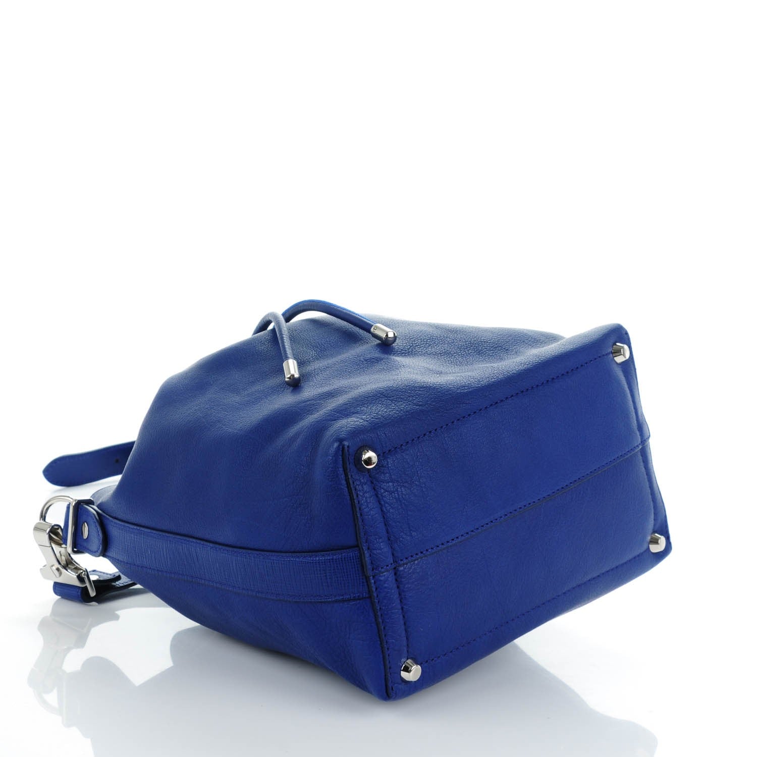 Proenza Schouler Calfskin Buffalo Medium Bucket Bag Blue 4 of 9