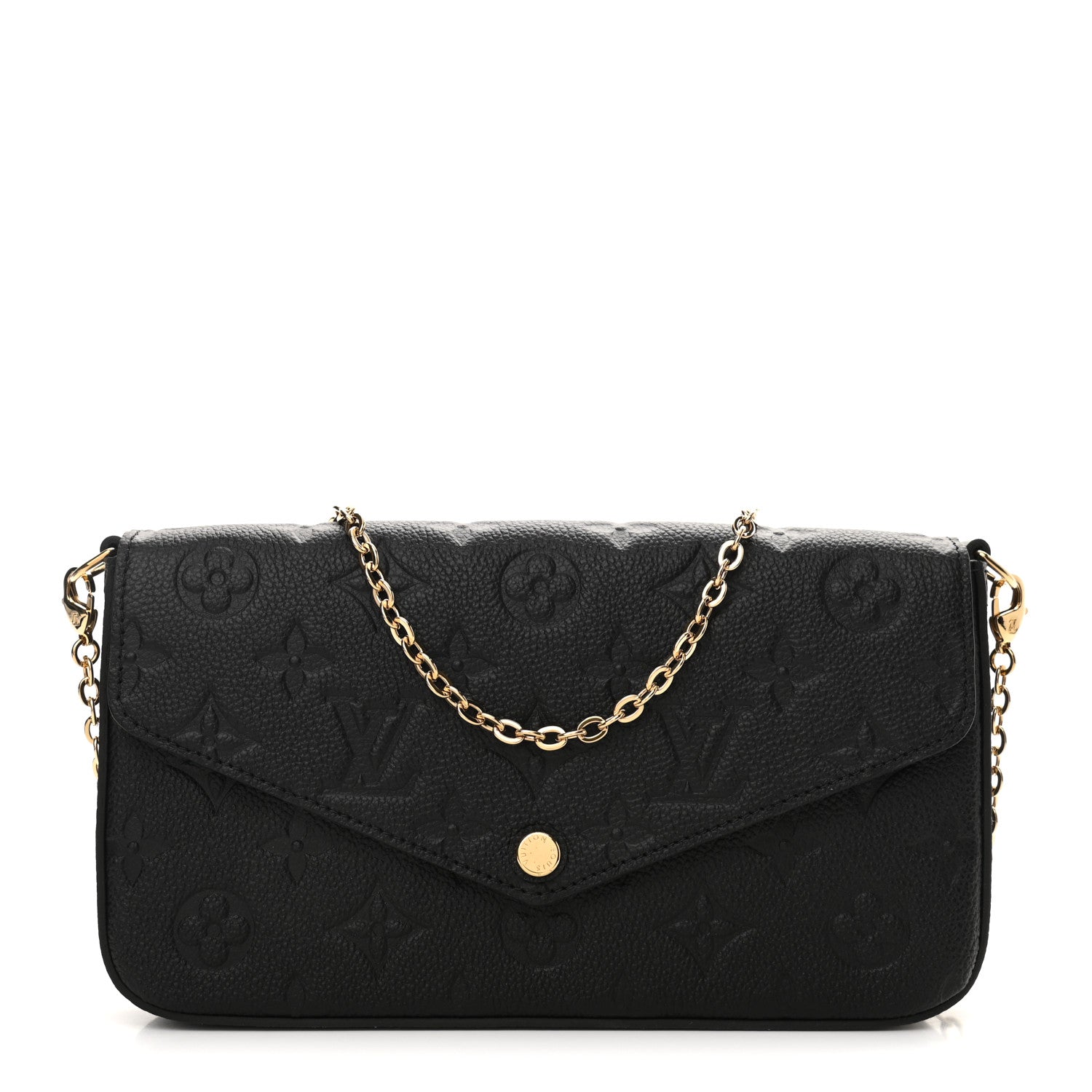 Louis Vuitton Empreinte Pochette Felicie Chain Wallet Black 1 of 10