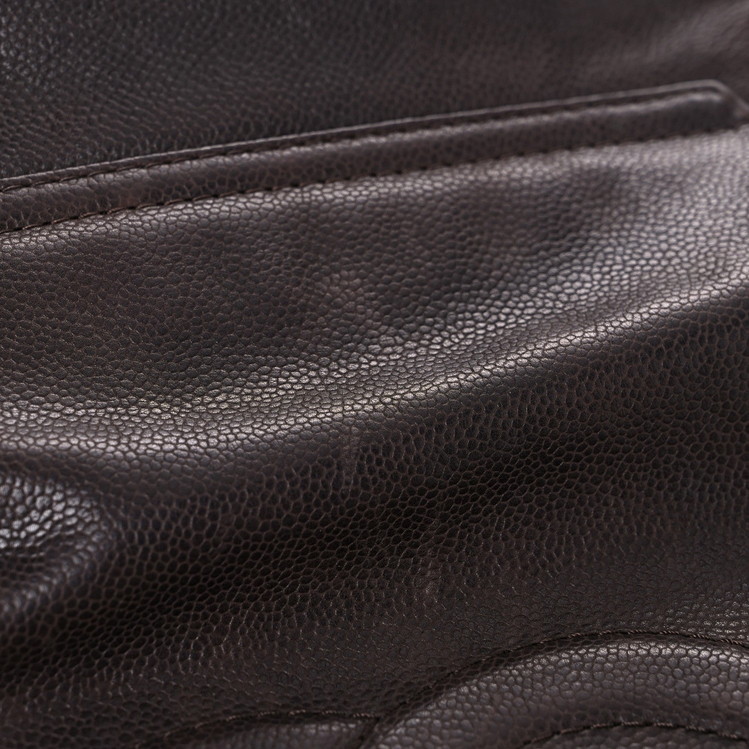 Chanel Caviar Half Moon Large Flap Dark Brown 19 of 22