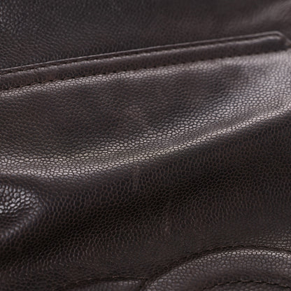 Chanel Caviar Half Moon Large Flap Dark Brown 19 of 22