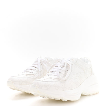 Gucci GG Supreme Monogram Womens Rhyton Sneakers 35.5 White 5 of 9