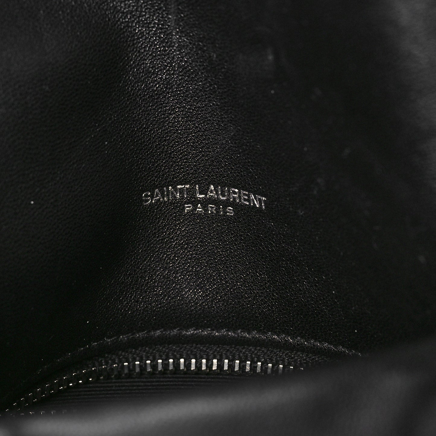 Lambskin Quilted Small Loulou Puffer Monogram Chain Satchel Black