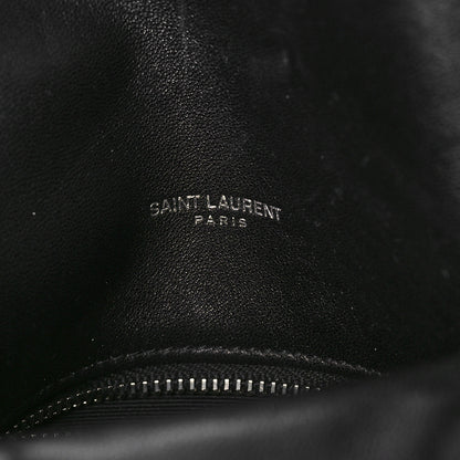 Saint Laurent Lambskin Quilted Small Loulou Puffer Monogram Chain Satchel Black 7 of 10
