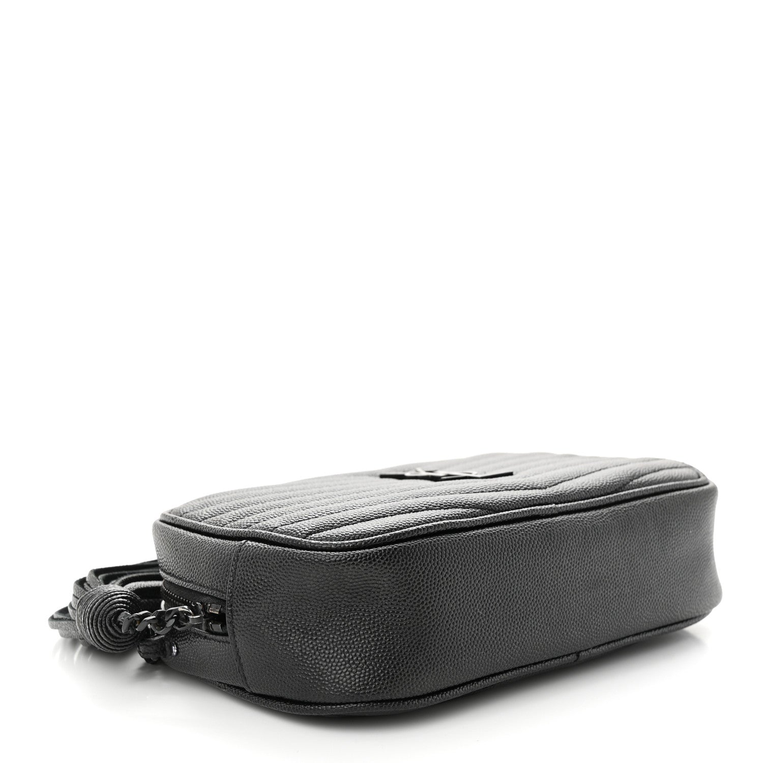Saint Laurent Grain De Poudre Matelasse Monochrome Monogram Mini Lou Camera Bag Black 4 of 13
