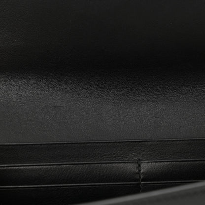Prada Saffiano Vernice Triangle Chain Wallet Black 11 of 11