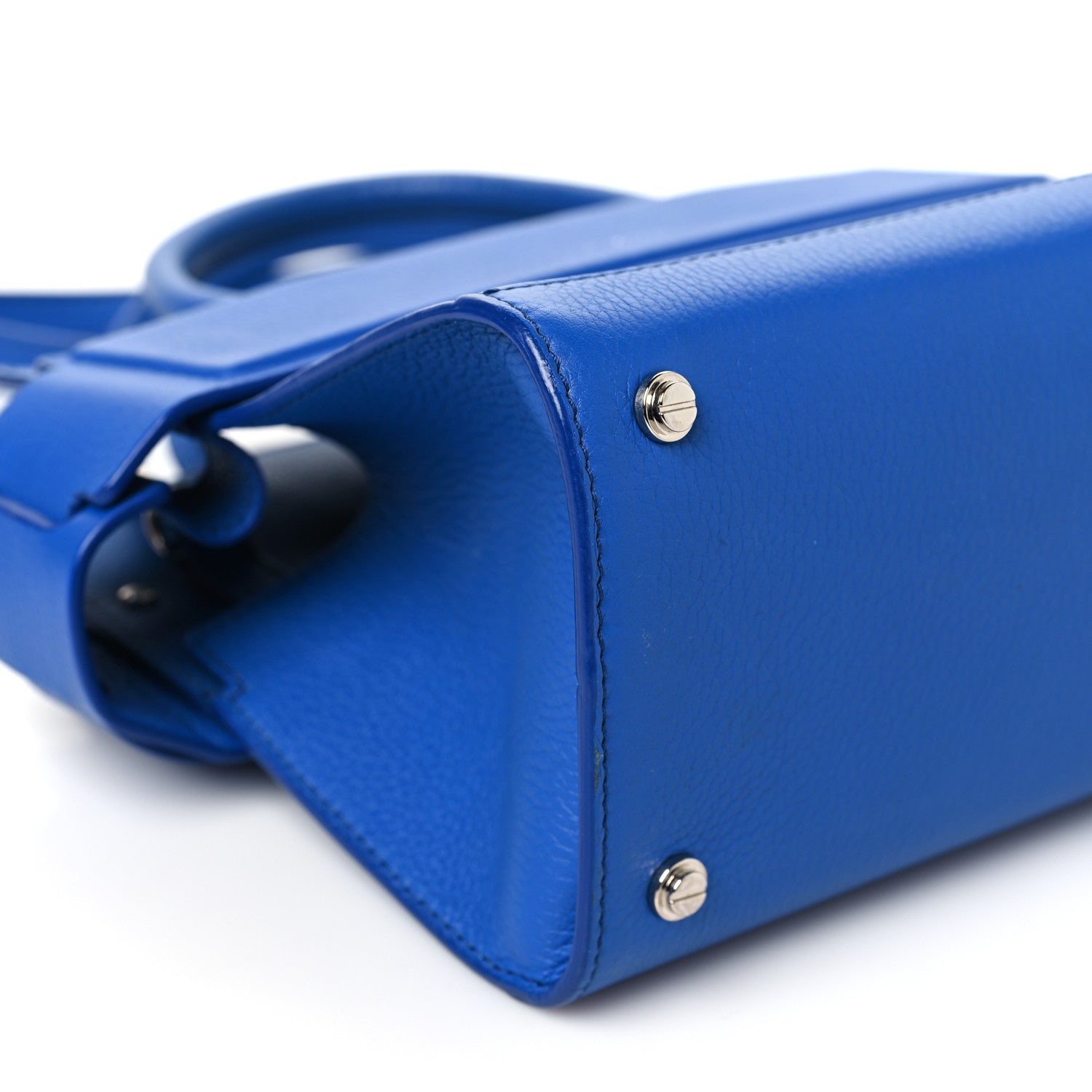 Givenchy Grained Calfskin Mini Horizon Satchel Blue 9 of 11