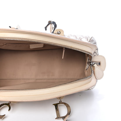 Christian Dior Monogram Vintage Flowers Frame Satchel Beige 4 of 16
