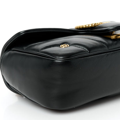 Gucci Nappa Matelasse Double G Studs Small Torchon GG Marmont Shoulder Bag Black 10 of 11