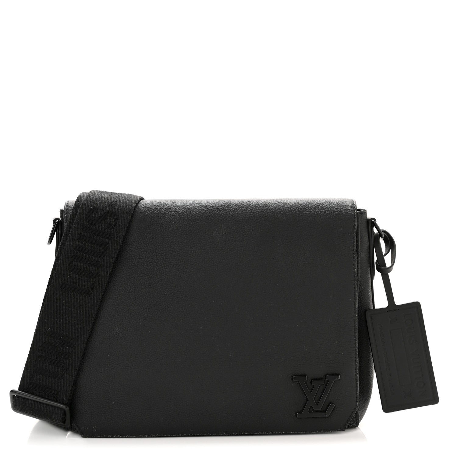 Louis Vuitton Calfskin Aerogram Messenger Black 1 of 11