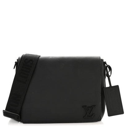Louis Vuitton Calfskin Aerogram Messenger Black 1 of 11
