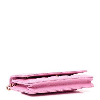 Chanel Caviar Quilted Wallet On Chain WOC Pink 4 of 15