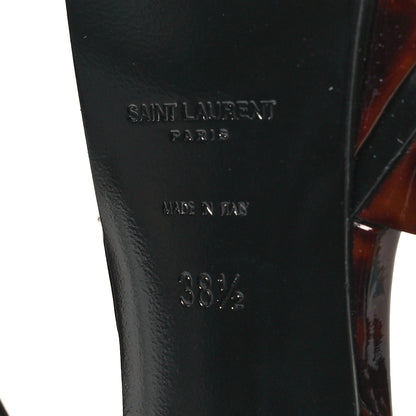 Saint Laurent Patent Tribute 105 Platform Sandals 38.5 Tortoiseshell 7 of 9