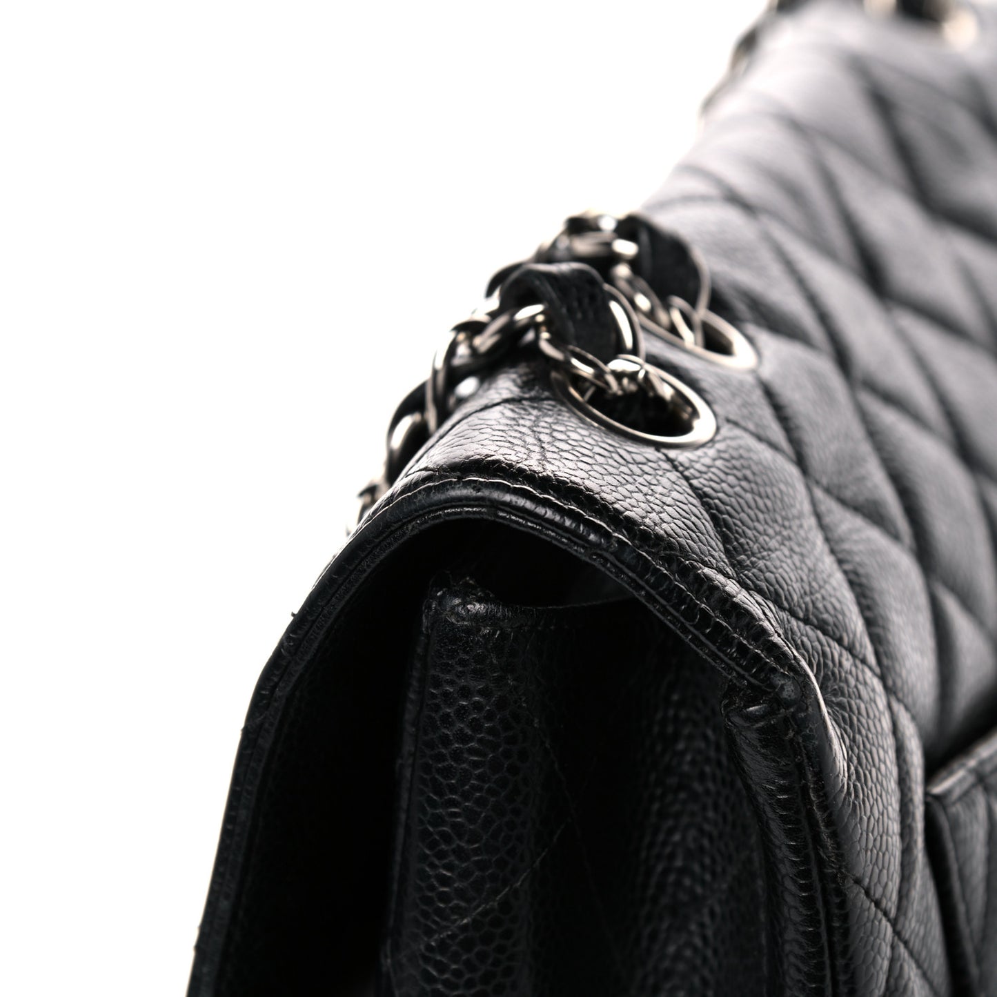Caviar Quilted Jumbo Single Flap Black