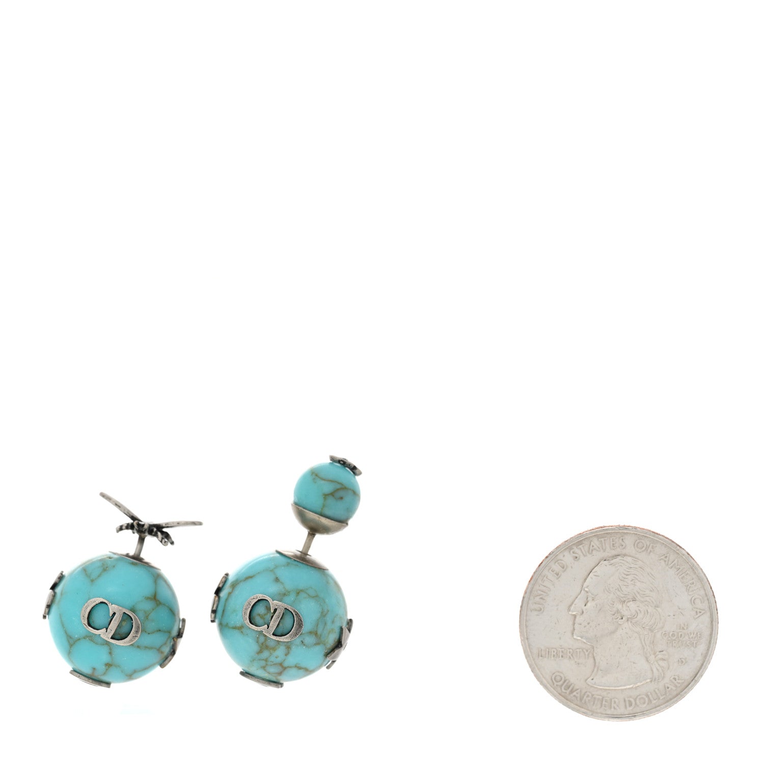Christian Dior Mise En Dior Tribal Earrings Turquoise 2 of 7