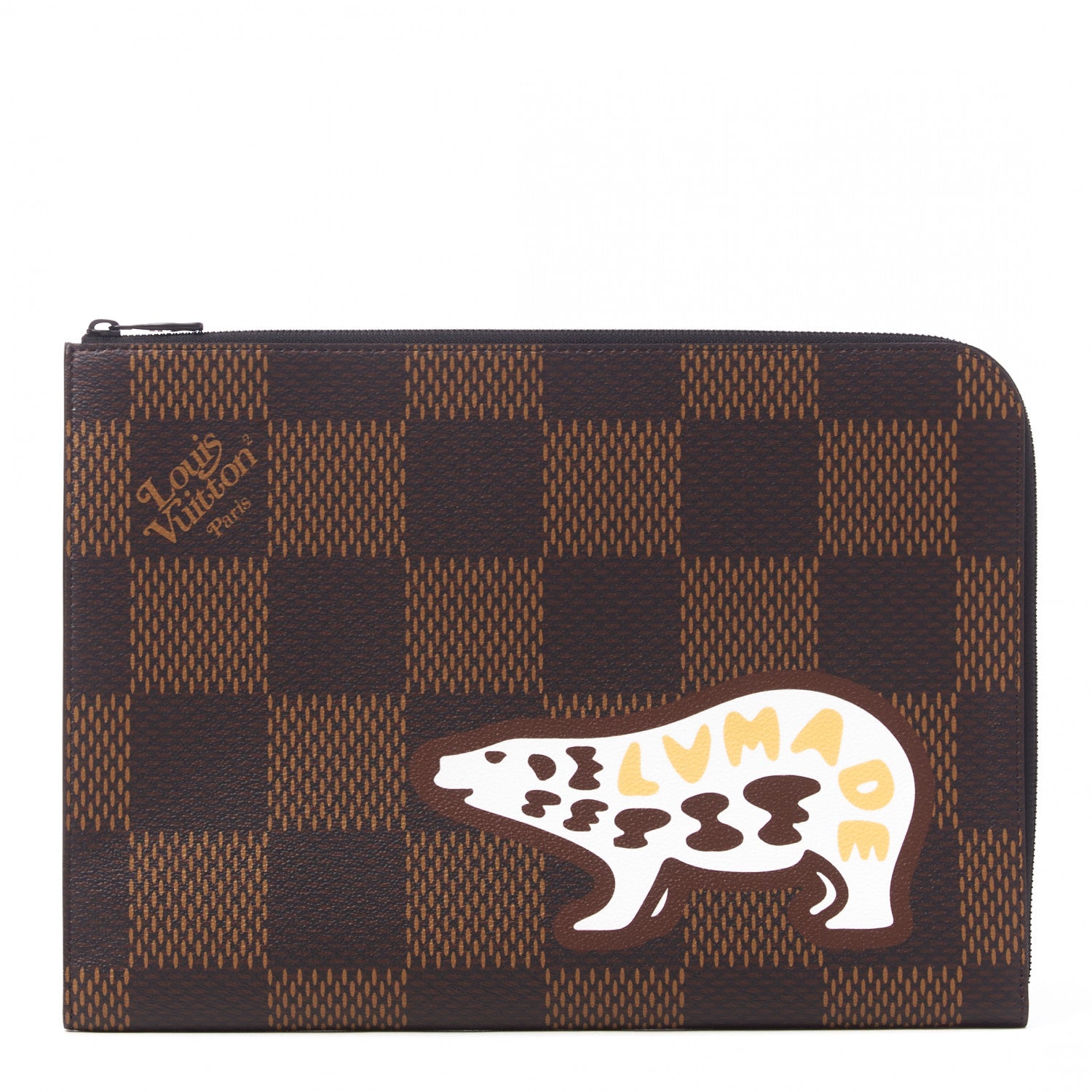 Louis Vuitton X NIGO Giant Damier Ebene Bear Pochette Jour GM 1 of 8