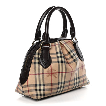 Burberry Haymarket Check Thornley Satchel Chocolate 3 of 13