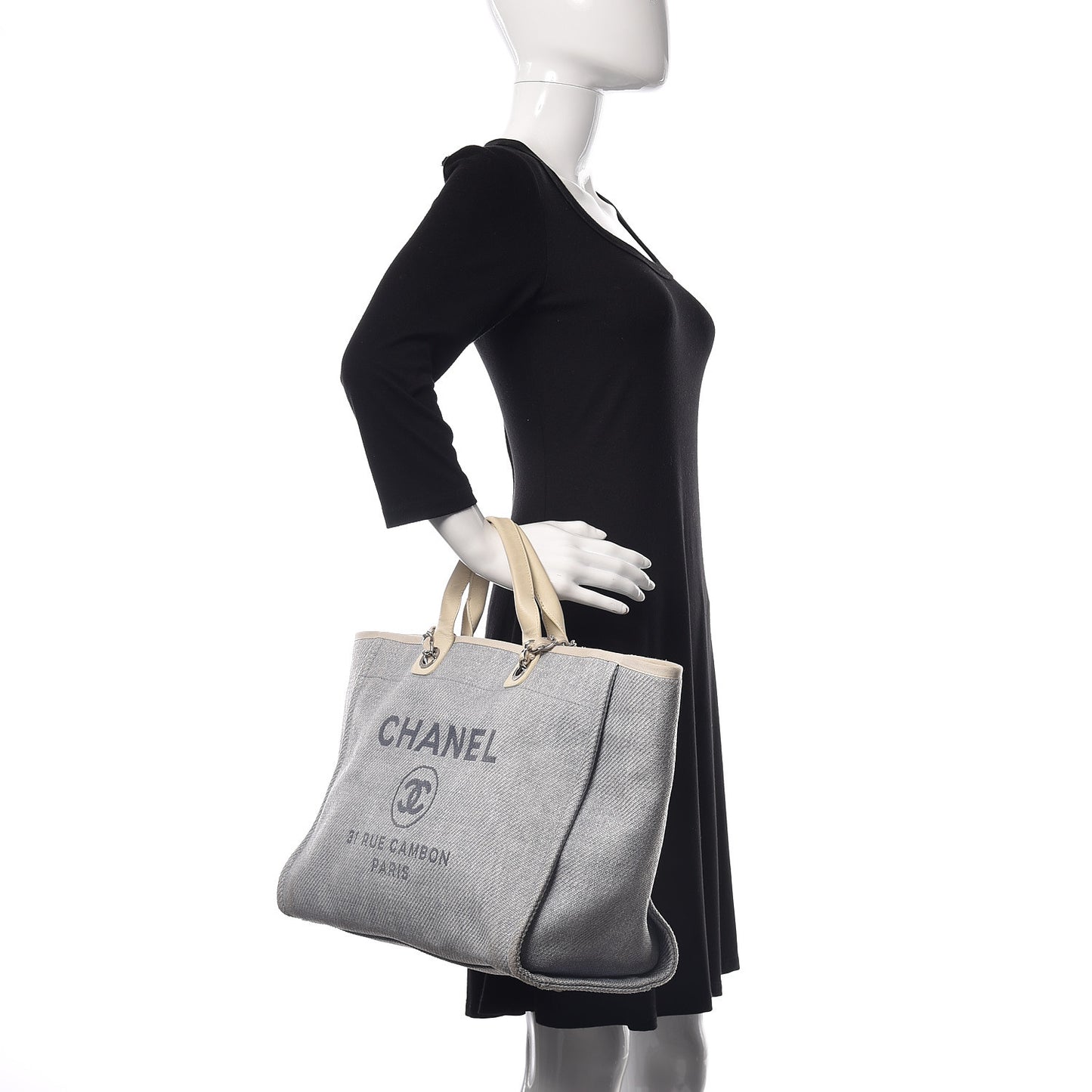 Canvas Large Deauville Tote Denim Blue