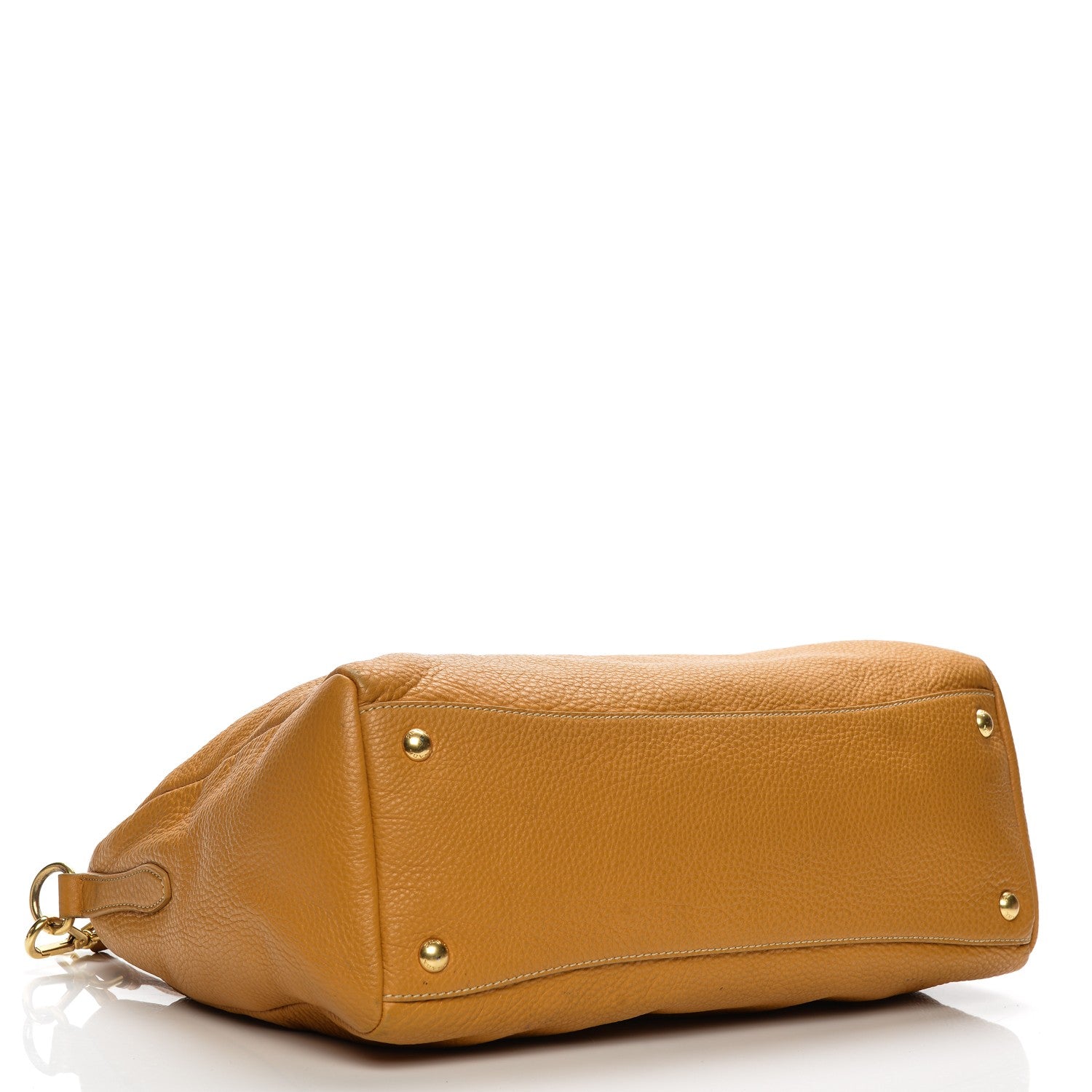 Prada Vitello Daino Top Handle Zip Tote Ocra 4 of 11