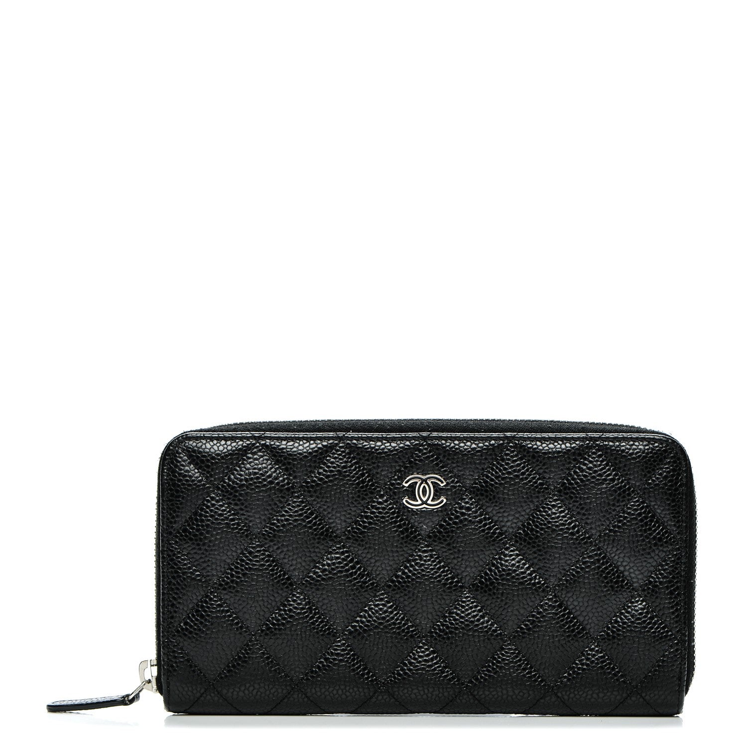 Chanel Caviar Quilted Large Gusset Zip Around Wallet Black 1 of 8