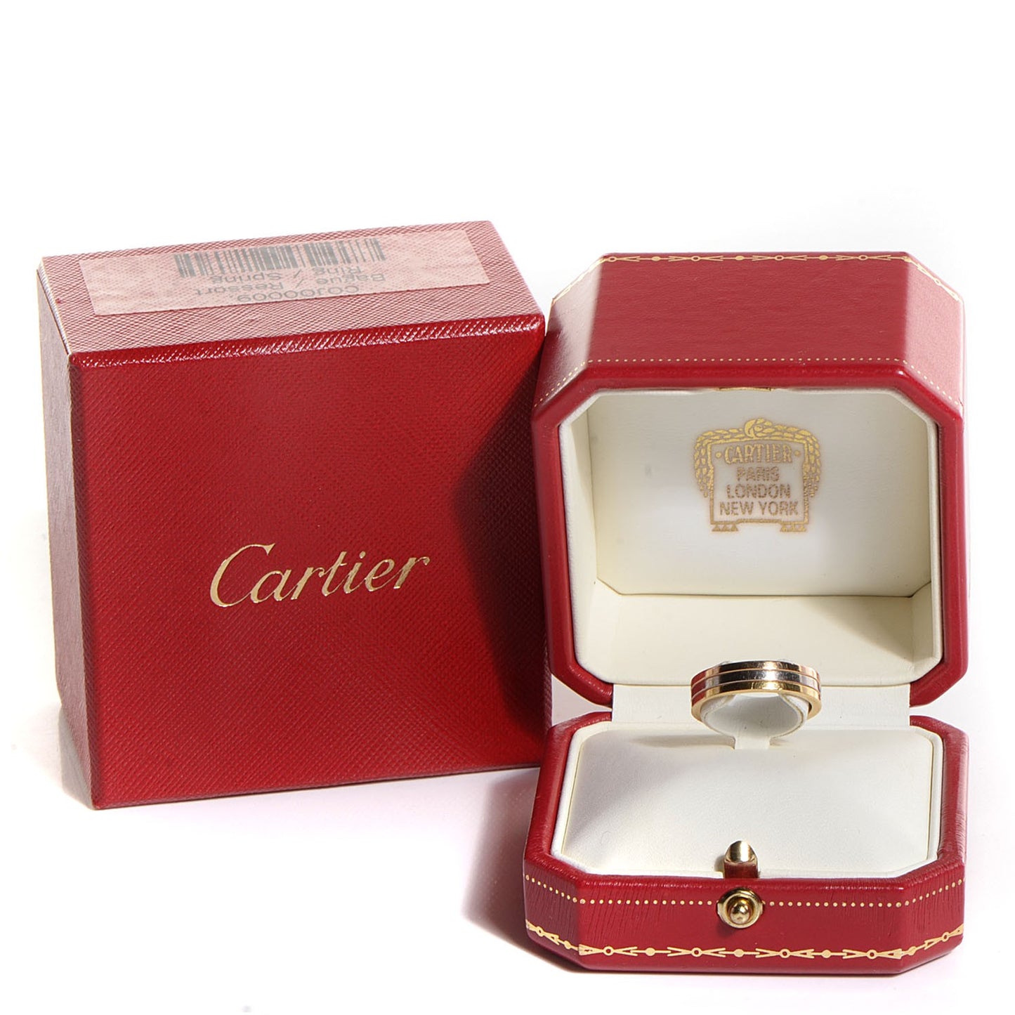 18K Pink White Yellow Gold 4.8mm Vendome Louis Cartier Wedding Band Ring 53 US 6.25