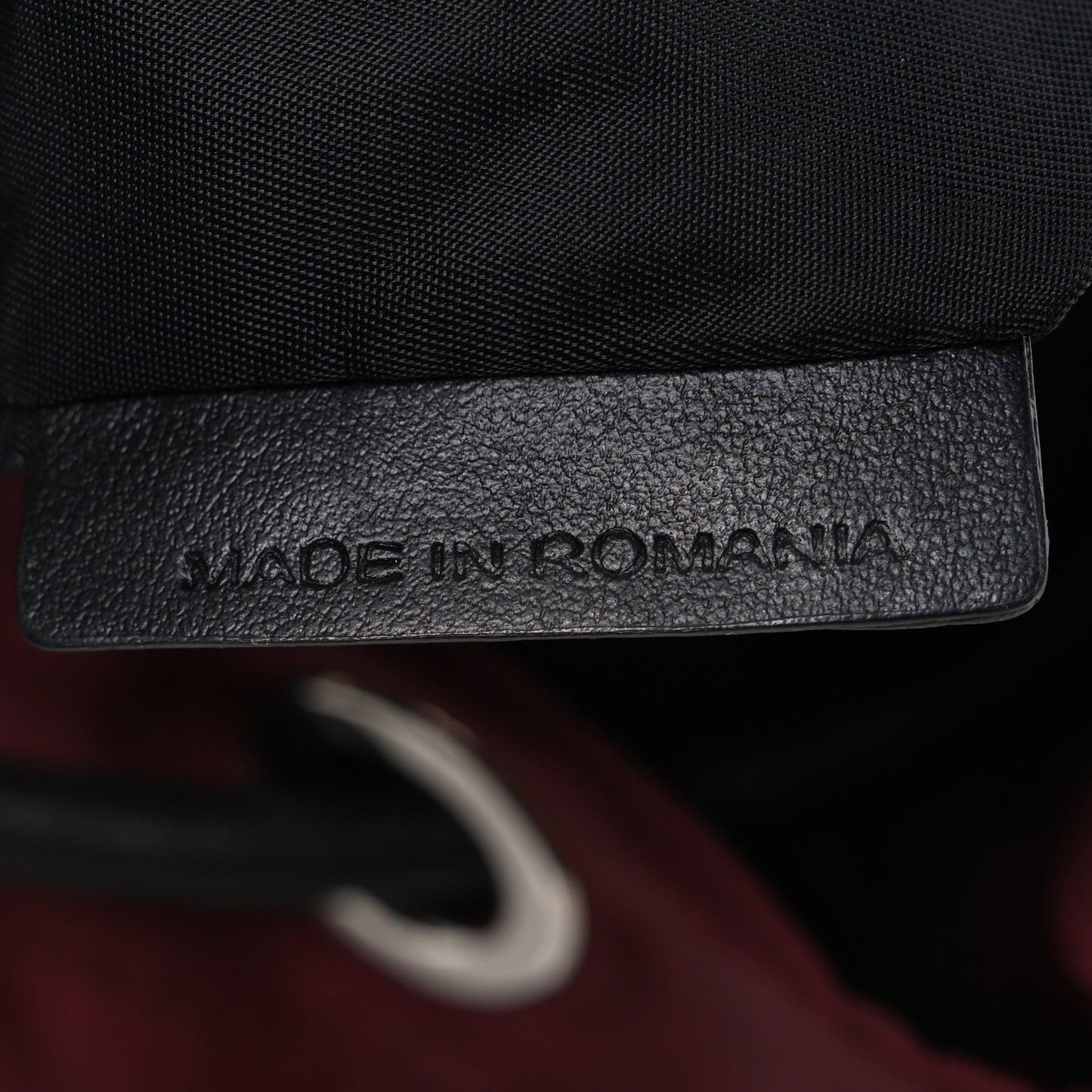 Nylon Medium Rucksack Backpack Burgundy Red
