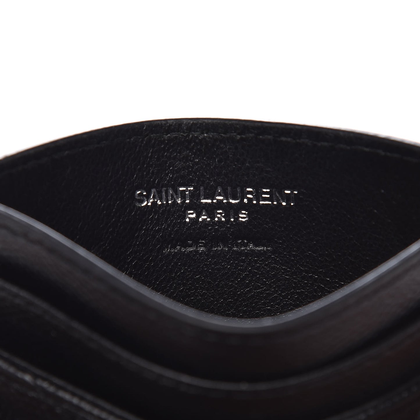 Grain De Poudre Matelasse Chevron Monogram Credit Card Case Black