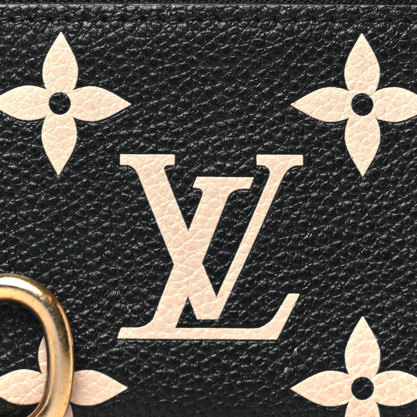Empreinte Monogram Giant Key Pouch Black Beige
